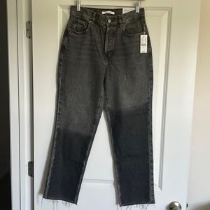 PACSUN HIGH RISE STRAIGHT CROPPED DENIM JEANS PANTS, SIZE 26, MSRP $59.95 NWT